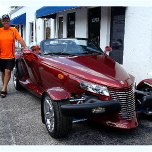 2002 Candy Red Chrysler Prowler, Sweden